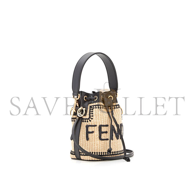 FENDI MON TRESOR CROCHET STRAW MINI BAG (19*12*10cm)